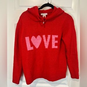 Cupcakes and Cashmere LOVE pullover sweater hoodie - EUC